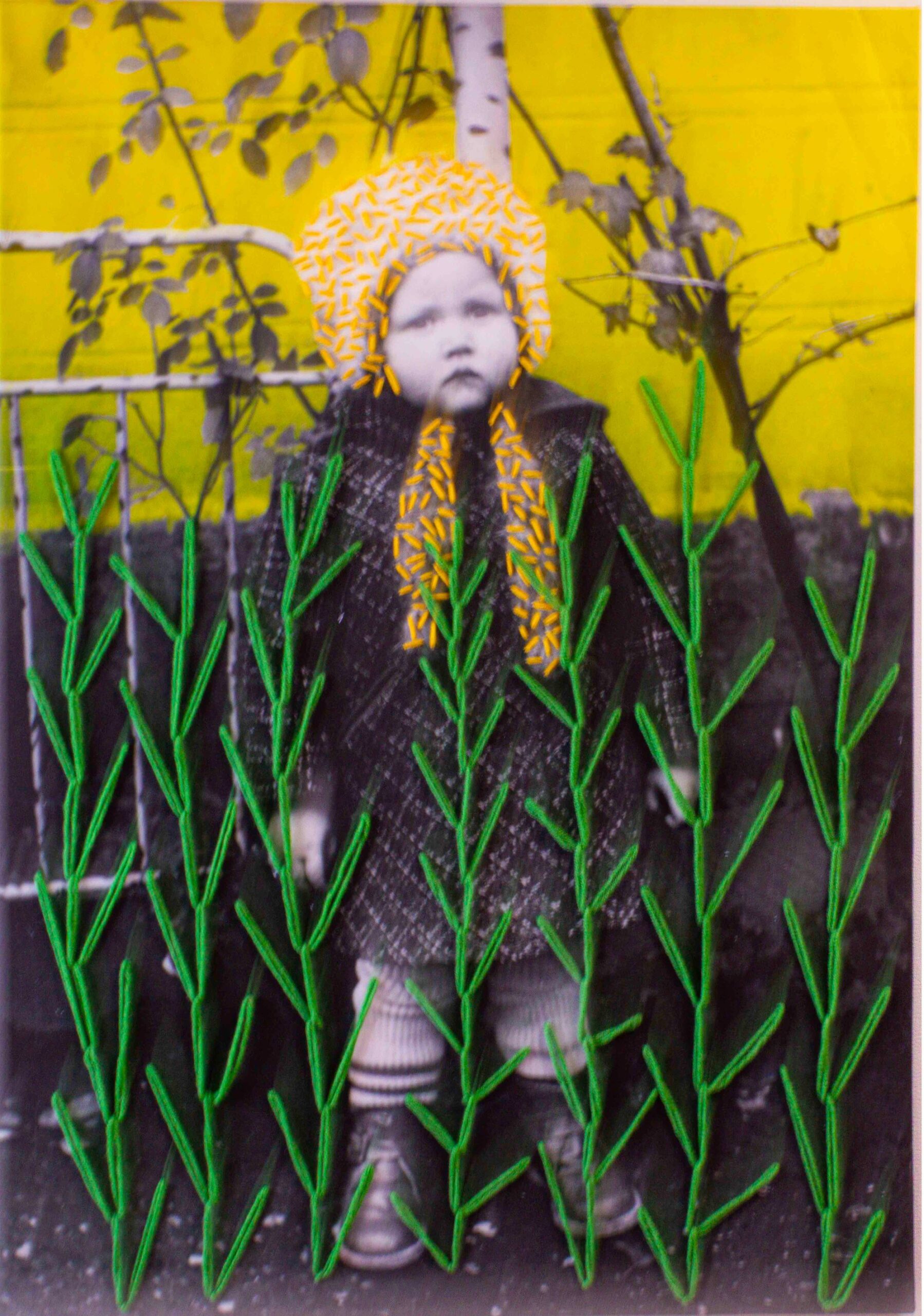 Elena
giclée, stickerei, acryl